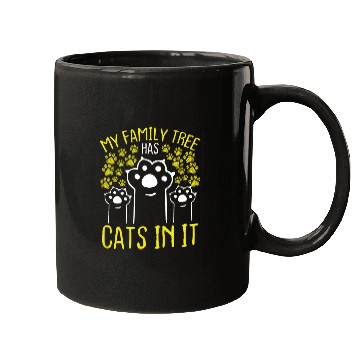 Discover Cat Owner Family Tree has a Cat in it Funny Mugs