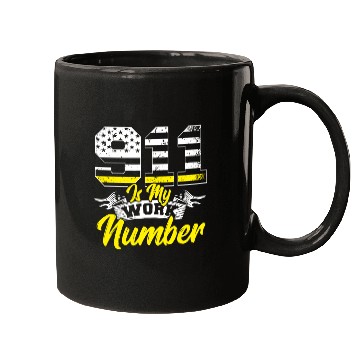 Discover 911 Is My Work Number Police Dispatcher Thin Mugs