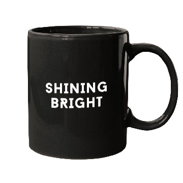 Discover Black and White Shining Bright Typography Mugs