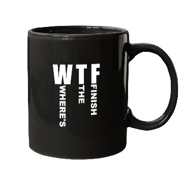 Discover WTF Where's The Finish - Running Runner Mugs