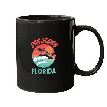 Discover Vintage Miami Beach Florida Beach Tropical Summer Mugs