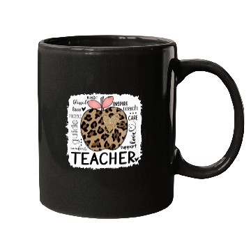 Discover Leopard Apple Teacher Life Back To School 2022 Mugs
