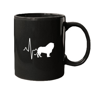 Discover lion heartbeat Mugs