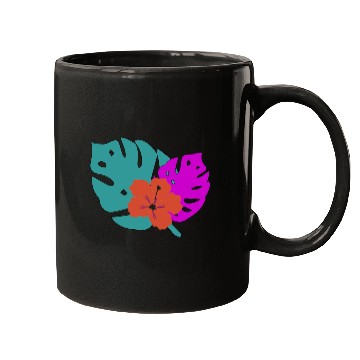 Discover Hibiscus and leaves Mugs