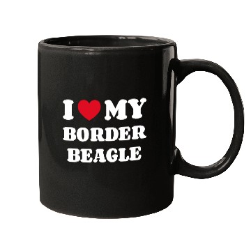 Discover I Love My Border Beagle Mugs