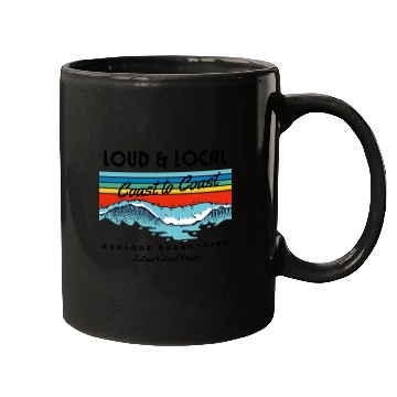 Discover Loud & Local Beach Retro Classic Mugs