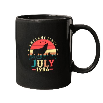 Discover Birthday Greeting For July 1986 Mugs