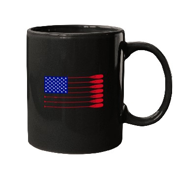 Discover Cool American Flag Rowing Oar Funny Paddle Lover Mugs