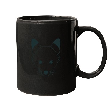 Discover long wolf face Mugs