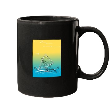 Discover sailing canoe Mugs