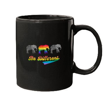 Discover Elephant LGBTQ Pride Rainbow Flag Different Mugs
