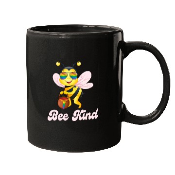 Discover Bee LGBTQ Pride Rainbow Flag Kindness Mugs