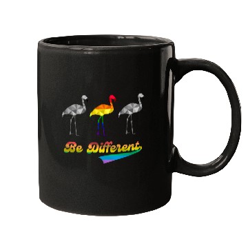 Discover Flamingo LGBTQ Gay Pride Rainbow Flag Mugs