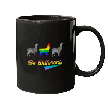 Discover Llama Alpaca LGBTQ Gay Pride Rainbow Flag Differen Mugs