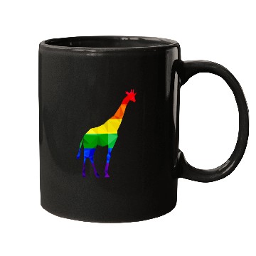 Discover Colorful Giraffe LGBTQ Rainbow Flag Gay Pride Mugs