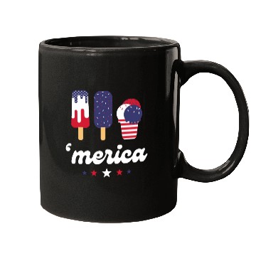 Discover Ice Cream Patriotic Popsicles US Flag Merica Mugs