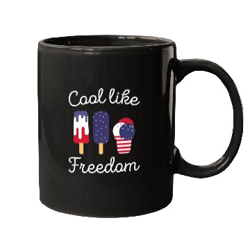 Discover Ice Cream Freedom Popsicles US Flag Mugs