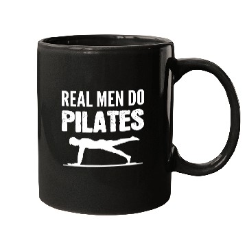 Discover Real Men Pilates Gym Buddy Gift Mugs