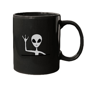 Discover Gray male alien waving Mugs