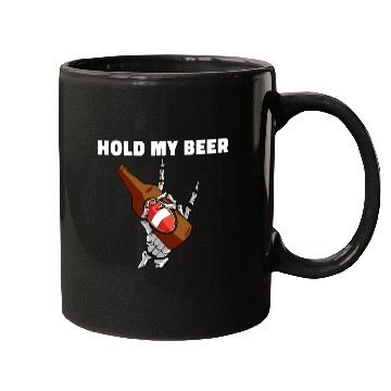 Discover Featuring a skeleton s hand holding a beer Mugs