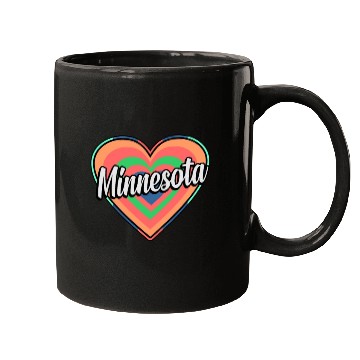Discover Minnesota Colorful Heart Gift Mugs