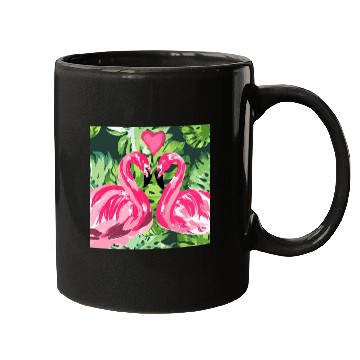 Discover Pink Flamingo Love Mugs