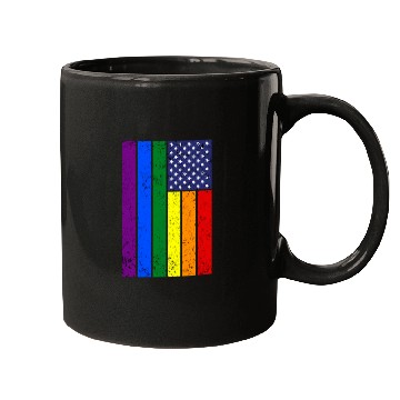 Discover LGBTQIA+ American Flag Pride Mugs