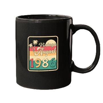 Discover Birthday Greeting For August 1986 Mugs