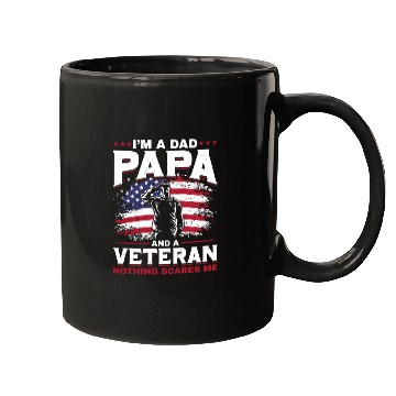 Discover Dad Papa US Veteran Patriotic Father Soldier Mugs