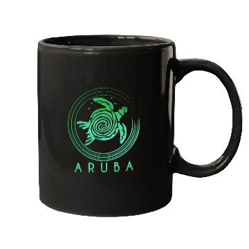 Discover Aruba Tribal Turtle Mugs
