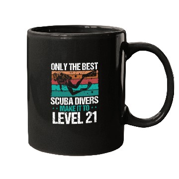 Discover 21 Scuba Diving Level 21 Year Diver Snorkeling Mugs