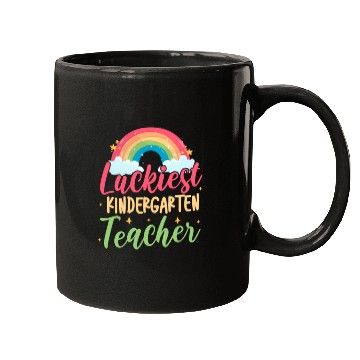 Discover Luckiest Kindergarten Teacher Rainbow Mugs