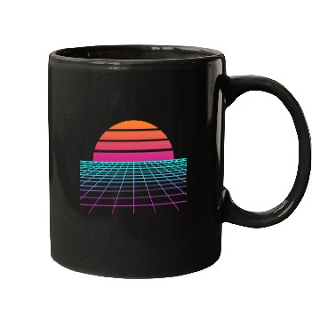 Discover Synthwave Sunset Painter Gift Mugs