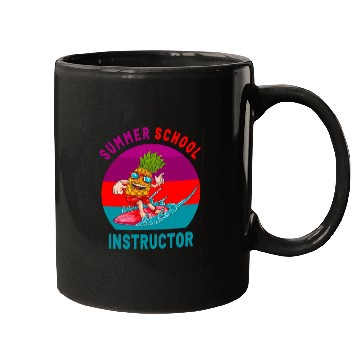 Discover Summer School Instructor The Surfing Pineapple Mugs