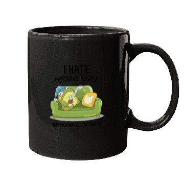 Discover Toad Frog Drinking Coffee I Hate Morning People Mugs