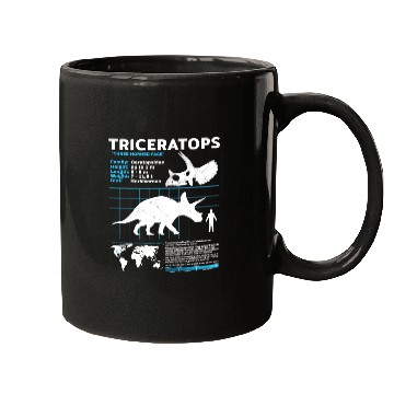 Discover triceratops fact sheet Mugs