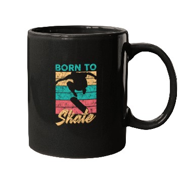 Discover Born To Skate Funny Skateboard c Mugs