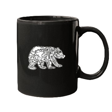 Discover Black Bear Tattoo White Mugs