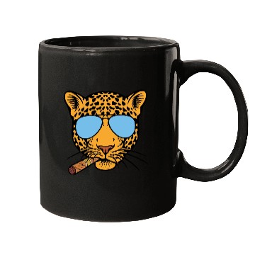 Discover Jaguar with aviator sunglasses and Cuban cigar Mugs