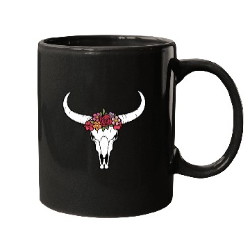 Discover Floral bull skull Mugs