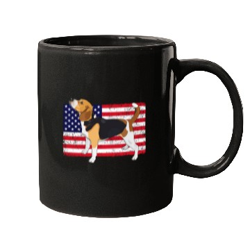 Discover Patriotic US Flag Beagle Mugs