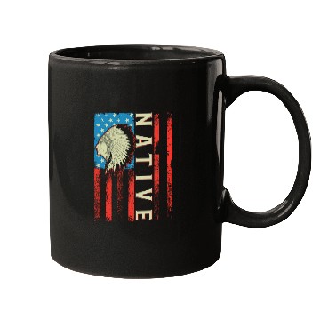 Discover Native American Flag Chief Traditional US Mugs