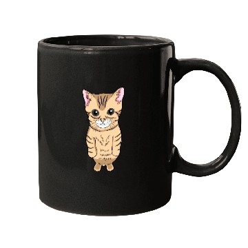 Discover Cute Standing Cat Meme Cute Kitten Standing on Two Mugs