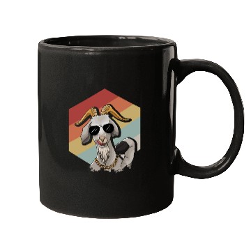Discover Cool Retro Goat With Sunglasses Mugs