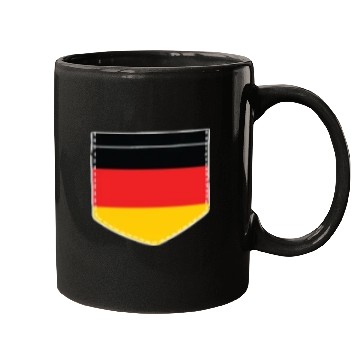 Discover germany flag in a shape of a pocket Mugs