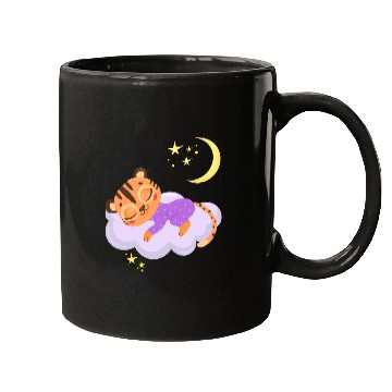Discover sleeping cute tiger on a cloud Mugs