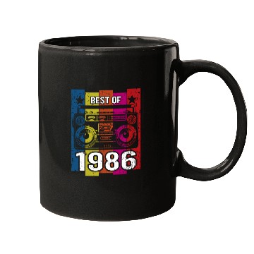 Discover Best of 1986 Stereo Radio Cassette Player Birthday Mugs