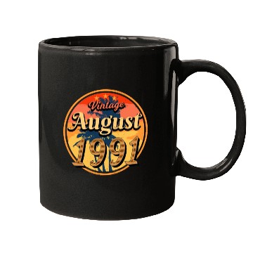 Discover 1991 August Birthday Greeting Mugs
