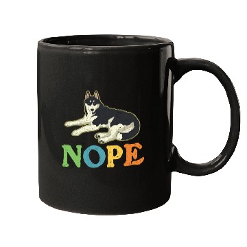 Discover Nope Lazy Siberian Husky Dog Lover Mugs