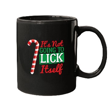 Discover It'S Not Going To Lick Itself Candy Cane Mugs